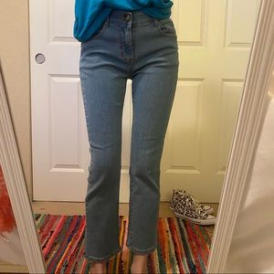 Elastic Band Waist Ankle Straight Jeans